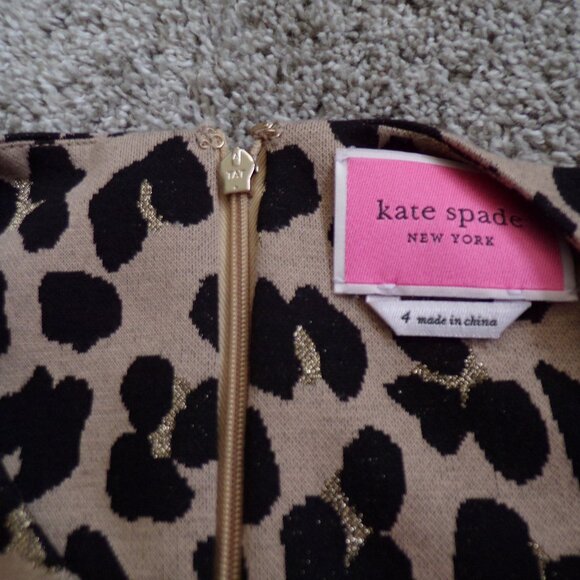 Kate Spade leopard print fit and flare feminine dress 4 - Picture 8 of 9